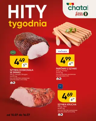 Chata Polska - gazetka promocyjna Hity tygodnia od czwartku 10.07 do środy 16.07 - strona 3 Chata Polska - gazetka promocyjna Hity tygodnia od czwartku 10.07 do środy 16.07 - strona 3