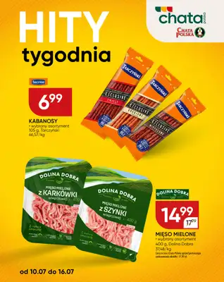Chata Polska - gazetka promocyjna Hity tygodnia od czwartku 10.07 do środy 16.07 - strona 2 Chata Polska - gazetka promocyjna Hity tygodnia od czwartku 10.07 do środy 16.07 - strona 2