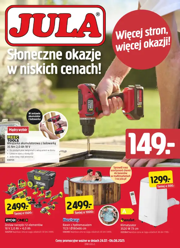 Jula - gazetka promocyjna Gazetka od czwartku 24.07 do środy 06.08