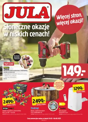 Jula - gazetka promocyjna Gazetka od czwartku 24.07 do środy 06.08 Jula - gazetka promocyjna Gazetka od czwartku 24.07 do środy 06.08