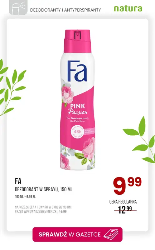 Drogerie Natura - gazetka promocyjna Dezodoranty i antyperspiranty - już od 8,49 zł! od wtorku 08.07 do wtorku 22.07 - strona 4