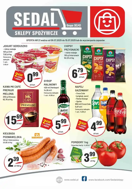 Sedal - gazetka promocyjna Gazetka od środy 09.07 do wtorku 15.07