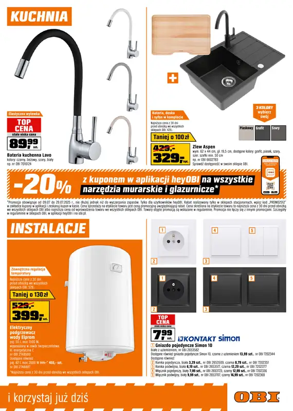 OBI - gazetka promocyjna Gazetka od środy 09.07 do wtorku 29.07 - strona 5