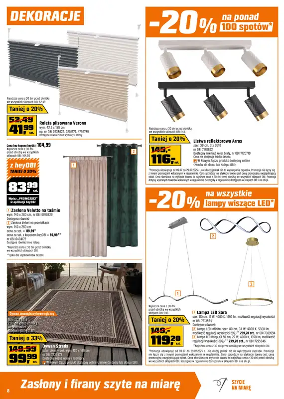 OBI - gazetka promocyjna Gazetka od środy 09.07 do wtorku 29.07 - strona 8