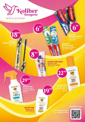 Drogerie Koliber - gazetka promocyjna Gazetka od środy 09.07 do czwartku 31.07