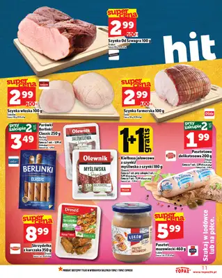 TOPAZ - gazetka promocyjna Gazetka od czwartku 17.07 do środy 23.07 - strona 11 TOPAZ - gazetka promocyjna Gazetka od czwartku 17.07 do środy 23.07 - strona 11