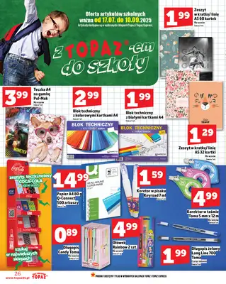 TOPAZ - gazetka promocyjna Gazetka od czwartku 17.07 do środy 23.07 - strona 26 TOPAZ - gazetka promocyjna Gazetka od czwartku 17.07 do środy 23.07 - strona 26