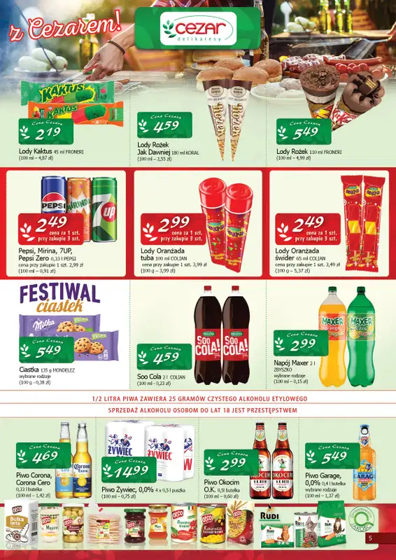 CEZAR Delikatesy - gazetka promocyjna Gazetka od czwartku 10.07 do środy 23.07 - strona 5
