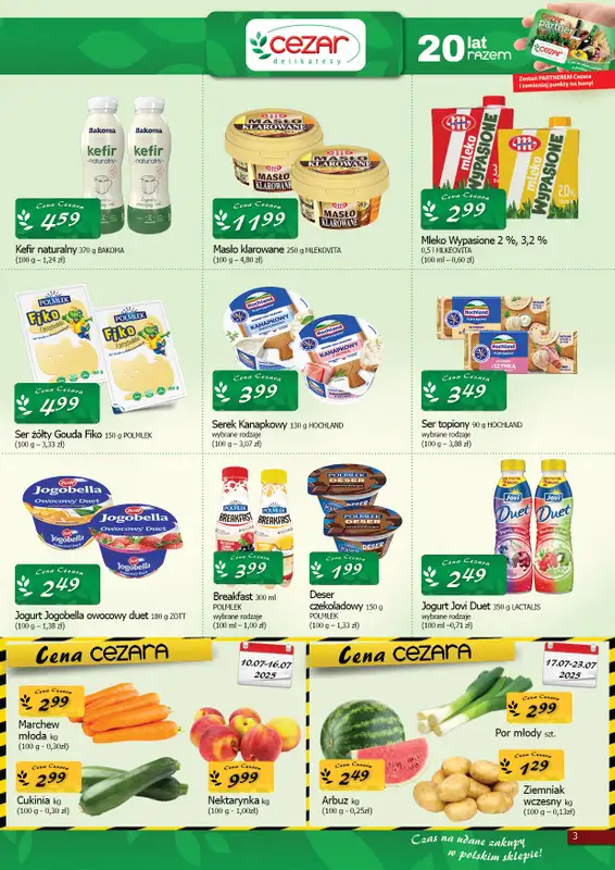 CEZAR Delikatesy - gazetka promocyjna Gazetka od czwartku 10.07 do środy 23.07 - strona 3
