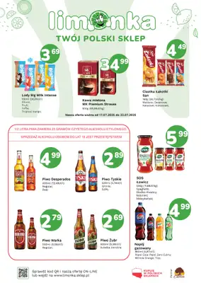 Limonka - gazetka promocyjna Plakat promocyjny od czwartku 17.07 do środy 23.07 Limonka - gazetka promocyjna Plakat promocyjny od czwartku 17.07 do środy 23.07