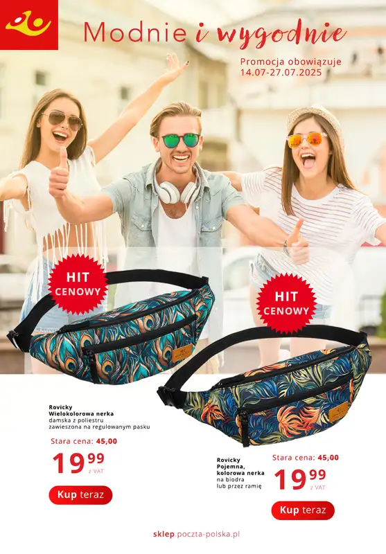 Poczta Polska - gazetka promocyjna Gazetka od poniedziałku 14.07 do niedzieli 27.07