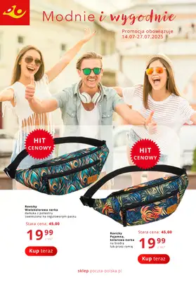 Poczta Polska - gazetka promocyjna Gazetka od poniedziałku 14.07 do niedzieli 27.07 Poczta Polska - gazetka promocyjna Gazetka od poniedziałku 14.07 do niedzieli 27.07