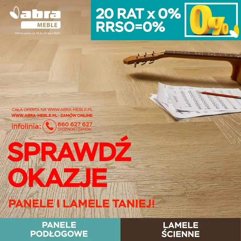 Abra Meble - gazetka promocyjna Panele i lamele taniej! od niedzieli 13.07 do czwartku 24.07