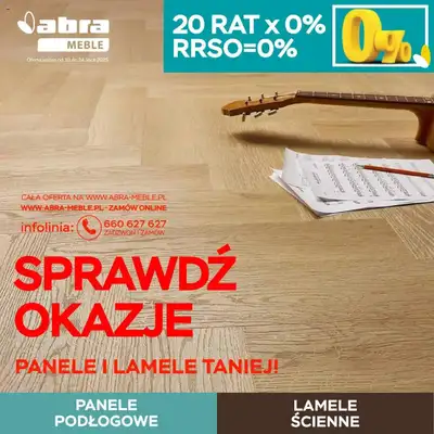 Abra Meble - gazetka promocyjna Panele i lamele taniej! od niedzieli 13.07 do czwartku 24.07 Abra Meble - gazetka promocyjna Panele i lamele taniej! od niedzieli 13.07 do czwartku 24.07