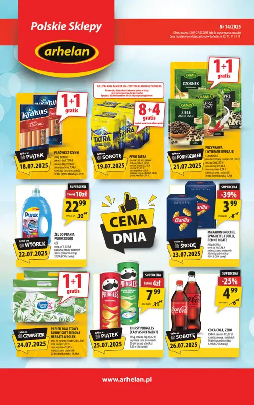 Arhelan - gazetka promocyjna Gazetka od piątku 18.07 do niedzieli 27.07