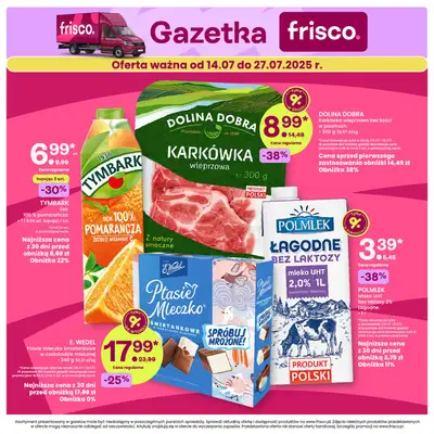 Frisco - gazetka promocyjna Gazetka od poniedziałku 14.07 do niedzieli 27.07