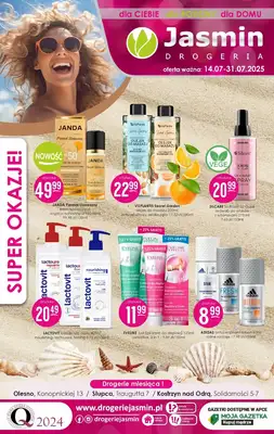 Drogerie Jasmin - gazetka promocyjna Gazetka od poniedziałku 14.07 do czwartku 31.07 Drogerie Jasmin - gazetka promocyjna Gazetka od poniedziałku 14.07 do czwartku 31.07