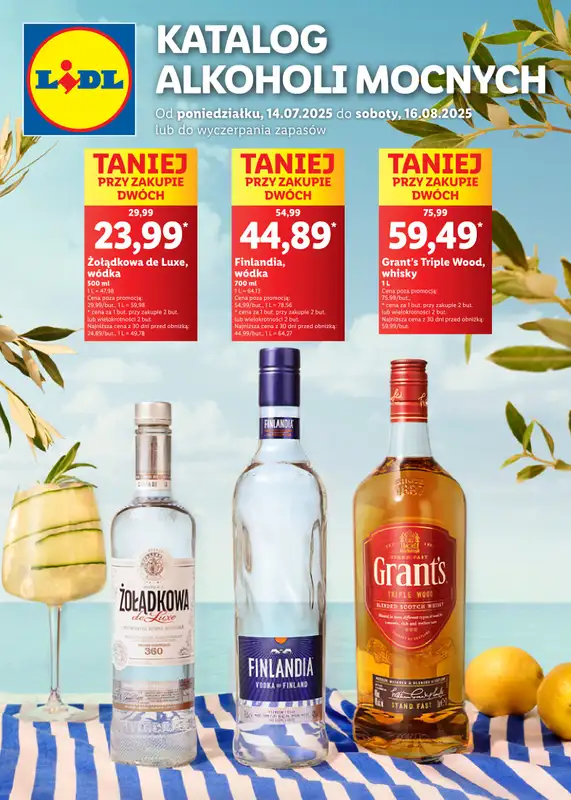 Lidl - gazetka promocyjna Katalog alkoholi mocnych  do soboty 16.08