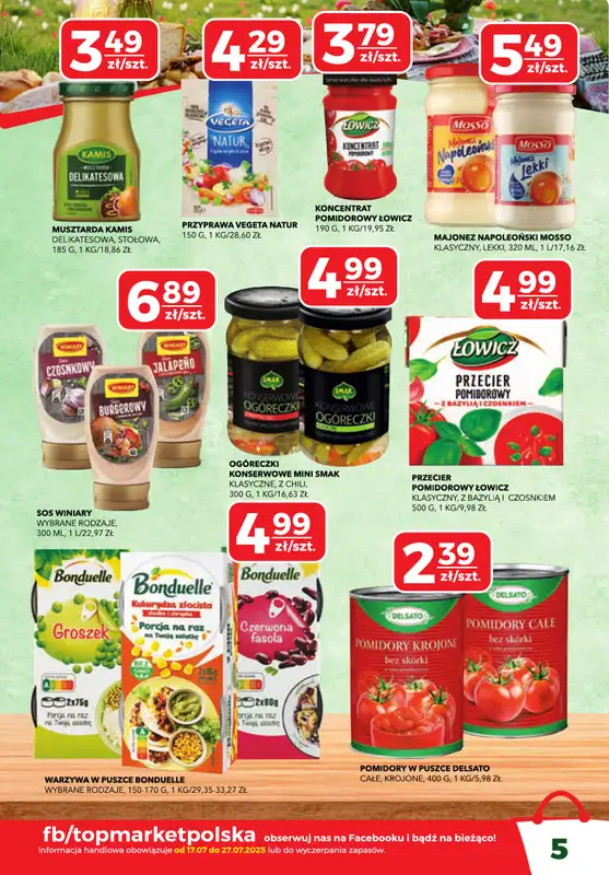 Top Market - gazetka promocyjna Gazetka od czwartku 17.07 do niedzieli 27.07 - strona 5