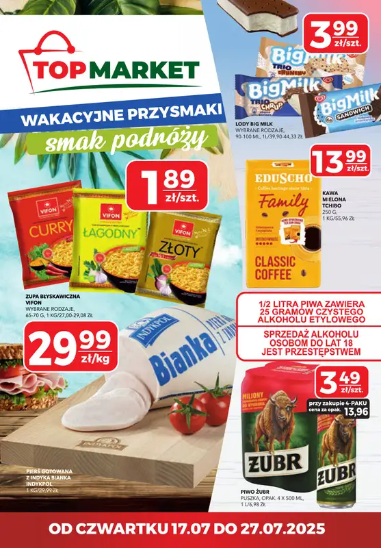 Top Market - gazetka promocyjna Gazetka od czwartku 17.07 do niedzieli 27.07