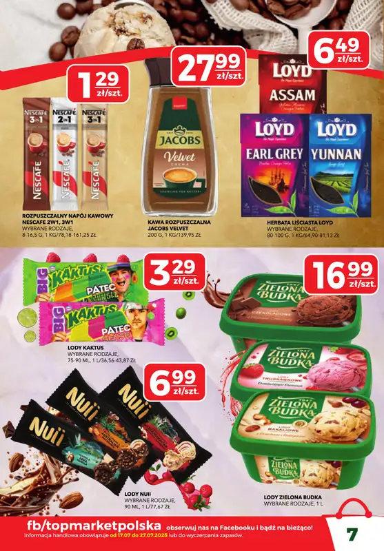 Top Market - gazetka promocyjna Gazetka od czwartku 17.07 do niedzieli 27.07 - strona 7
