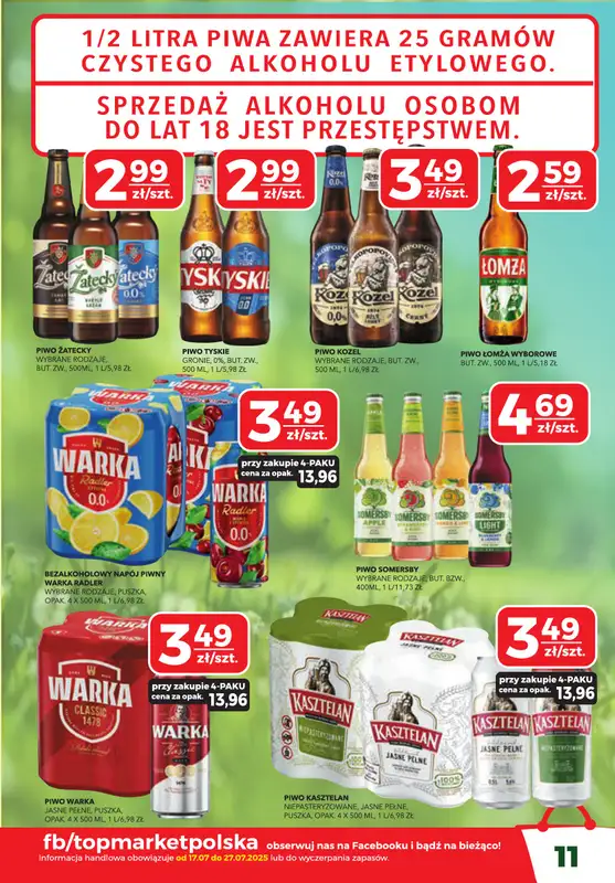 Top Market - gazetka promocyjna Gazetka od czwartku 17.07 do niedzieli 27.07 - strona 11