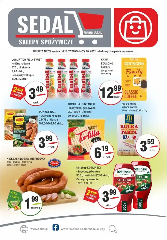 Sedal - gazetka promocyjna Gazetka od środy 16.07 do wtorku 22.07