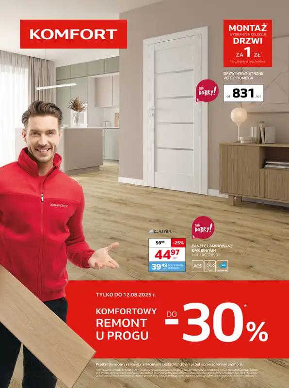 Komfort - gazetka promocyjna Gazetka od środy 16.07 do wtorku 12.08
