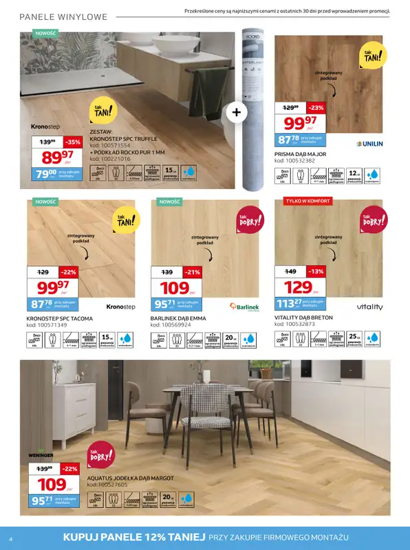 Komfort - gazetka promocyjna Gazetka od środy 16.07 do wtorku 12.08 - strona 4