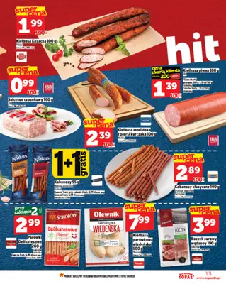 TOPAZ - gazetka promocyjna Gazetka od czwartku 24.07 do środy 30.07 - strona 13 TOPAZ - gazetka promocyjna Gazetka od czwartku 24.07 do środy 30.07 - strona 13