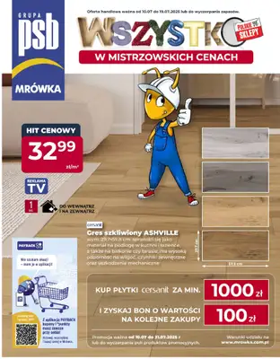 PSB Mrówka - gazetka promocyjna Gazetka od czwartku 17.07 do soboty 19.07
