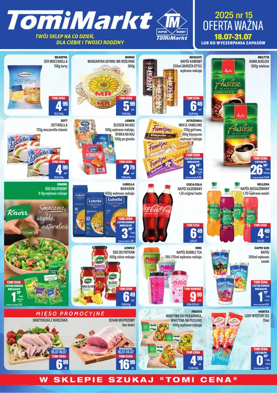 Tomi Markt - gazetka promocyjna Gazetka od piątku 18.07 do czwartku 31.07
