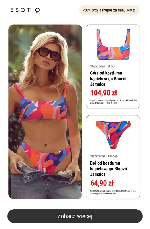 Esotiq - gazetka promocyjna -50% przy zakupach za min. 349 zł od poniedziałku 21.07  - strona 8