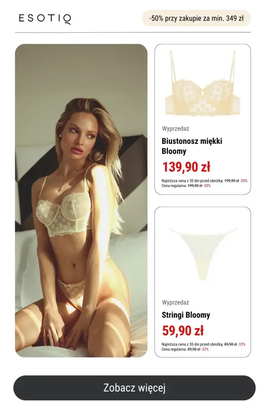 Esotiq - gazetka promocyjna -50% przy zakupach za min. 349 zł od poniedziałku 21.07  - strona 2