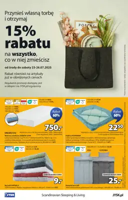 Jysk - gazetka promocyjna Wyprzedaż. Rabat do 60% od środy 23.07 do niedzieli 10.08 - strona 16