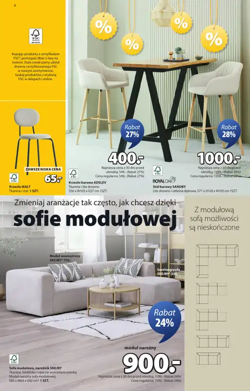 Jysk - gazetka promocyjna Wyprzedaż. Rabat do 60% od środy 23.07 do niedzieli 10.08 - strona 4