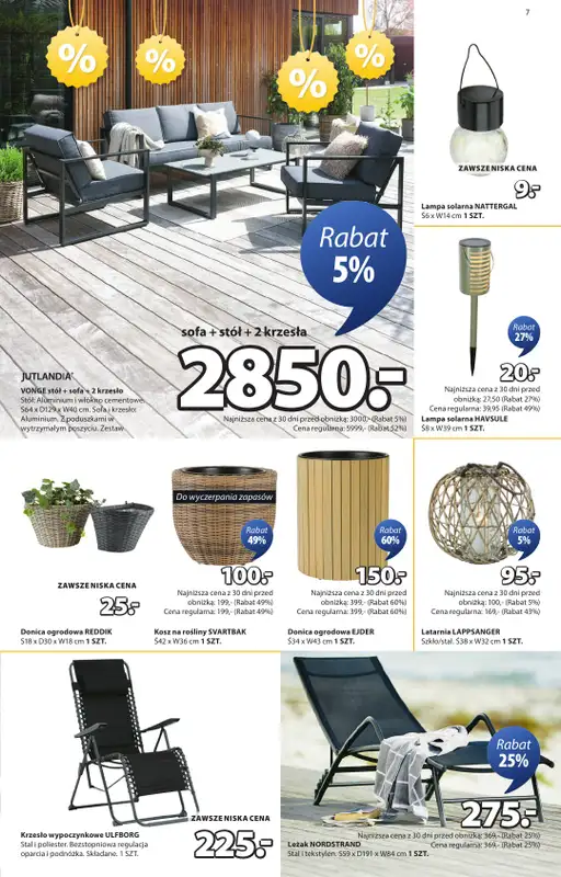 Jysk - gazetka promocyjna Wyprzedaż. Rabat do 60% od środy 23.07 do niedzieli 10.08 - strona 7