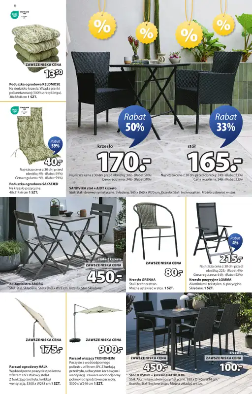 Jysk - gazetka promocyjna Wyprzedaż. Rabat do 60% od środy 23.07 do niedzieli 10.08 - strona 6