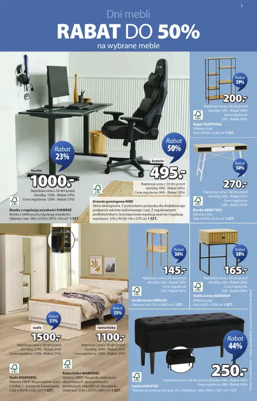 Jysk - gazetka promocyjna Wyprzedaż. Rabat do 60% od środy 23.07 do niedzieli 10.08 - strona 3