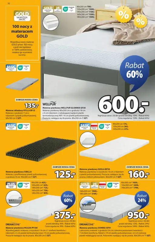 Jysk - gazetka promocyjna Wyprzedaż. Rabat do 60% od środy 23.07 do niedzieli 10.08 - strona 10