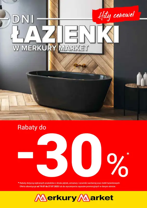 Merkury Market - gazetka promocyjna Dni łazienki od soboty 19.07 do niedzieli 27.07