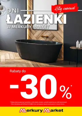 Merkury Market - gazetka promocyjna Dni łazienki od soboty 19.07 do niedzieli 27.07 Merkury Market - gazetka promocyjna Dni łazienki od soboty 19.07 do niedzieli 27.07