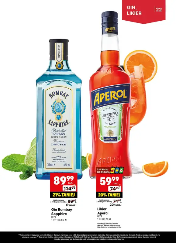 Delikatesy Centrum - gazetka promocyjna Gazetka alkoholowa od poniedziałku 21.07 do niedzieli 03.08 - strona 22