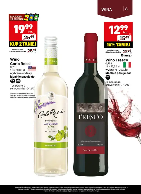 Delikatesy Centrum - gazetka promocyjna Gazetka alkoholowa od poniedziałku 21.07 do niedzieli 03.08 - strona 8