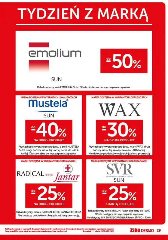 Ziko Dermo - gazetka promocyjna Gazetka od czwartku 24.07 do środy 06.08 - strona 29