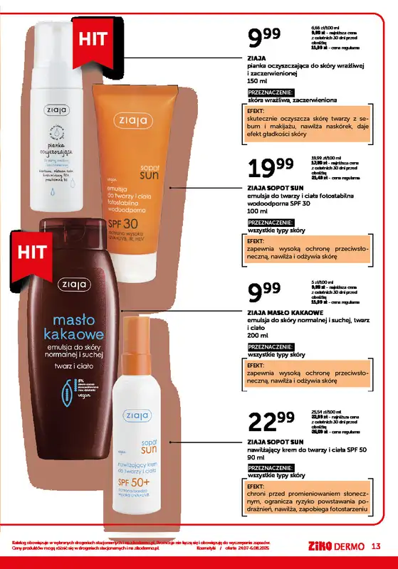 Ziko Dermo - gazetka promocyjna Gazetka od czwartku 24.07 do środy 06.08 - strona 13