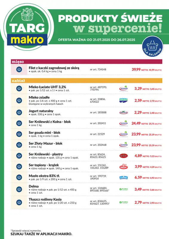 Makro - gazetka promocyjna Targ MAKRO - oferta świeża w super cenach! od poniedziałku 21.07 do soboty 26.07 - strona 8