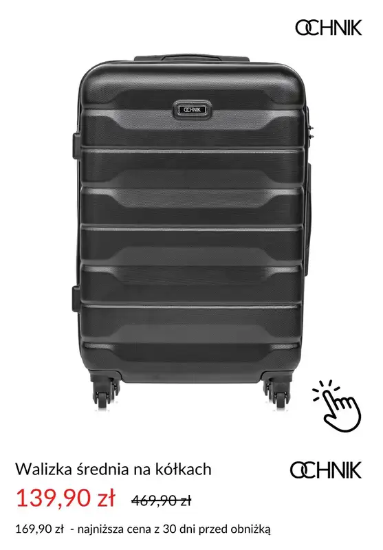 Ochnik - gazetka promocyjna Dodatkowe -30% na drugą walizkę lub torebkę od wtorku 22.07 do czwartku 31.07 - strona 9