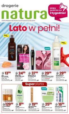 Drogerie Natura - gazetka promocyjna Gazetka od środy 23.07 do niedzieli 03.08