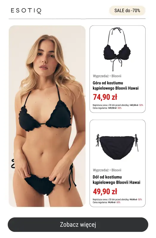 Esotiq - gazetka promocyjna Wyprzedaż do -70% – jeszcze więcej produktów! od środy 23.07  - strona 7